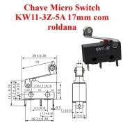 CHAVE MICROSWITH KW11-3Z-5 17MM C/ROLDANA